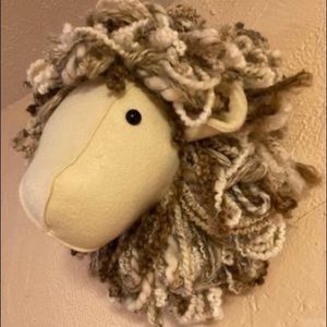 Handmade felt lion head